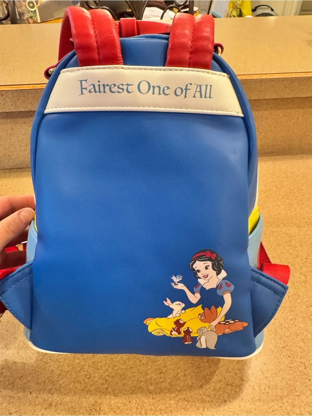 Disney by Loungefly Blue, Yellow & Red Snow White Vegan Leather Mini Backpack